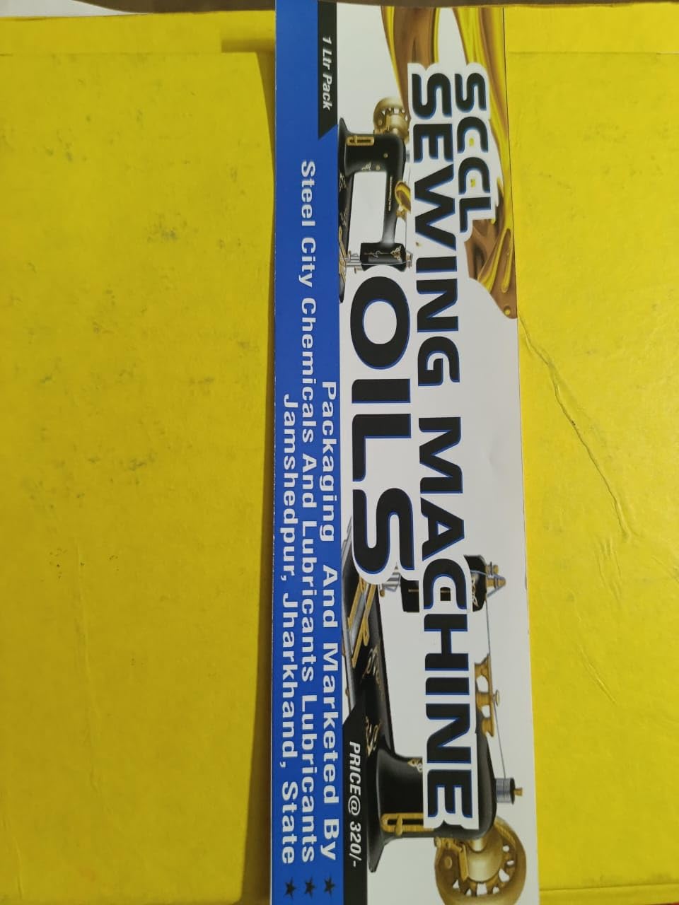 SCL Steel City Sewing Machine Oils, 1 Litre Oil Dispenser Sewing Machine Plastic Bottle with Long Angled Spout for Car/Bike/Kitchen/Sewing Machine