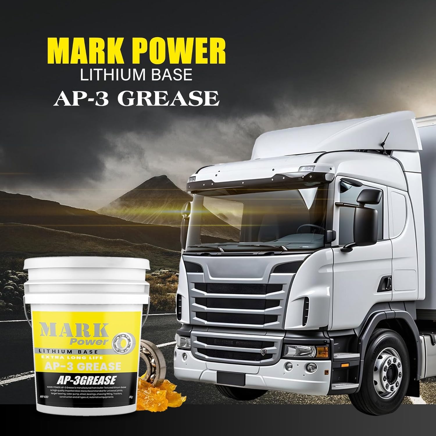 SCL Steel City Lube AP 3 Grease Packing, 18 kg Grease multi purpose | Long Lasting Lubricant For Cars, Buses, Trucks, 2 Wheeler, 3 Wheeler, Agriculture & Construction