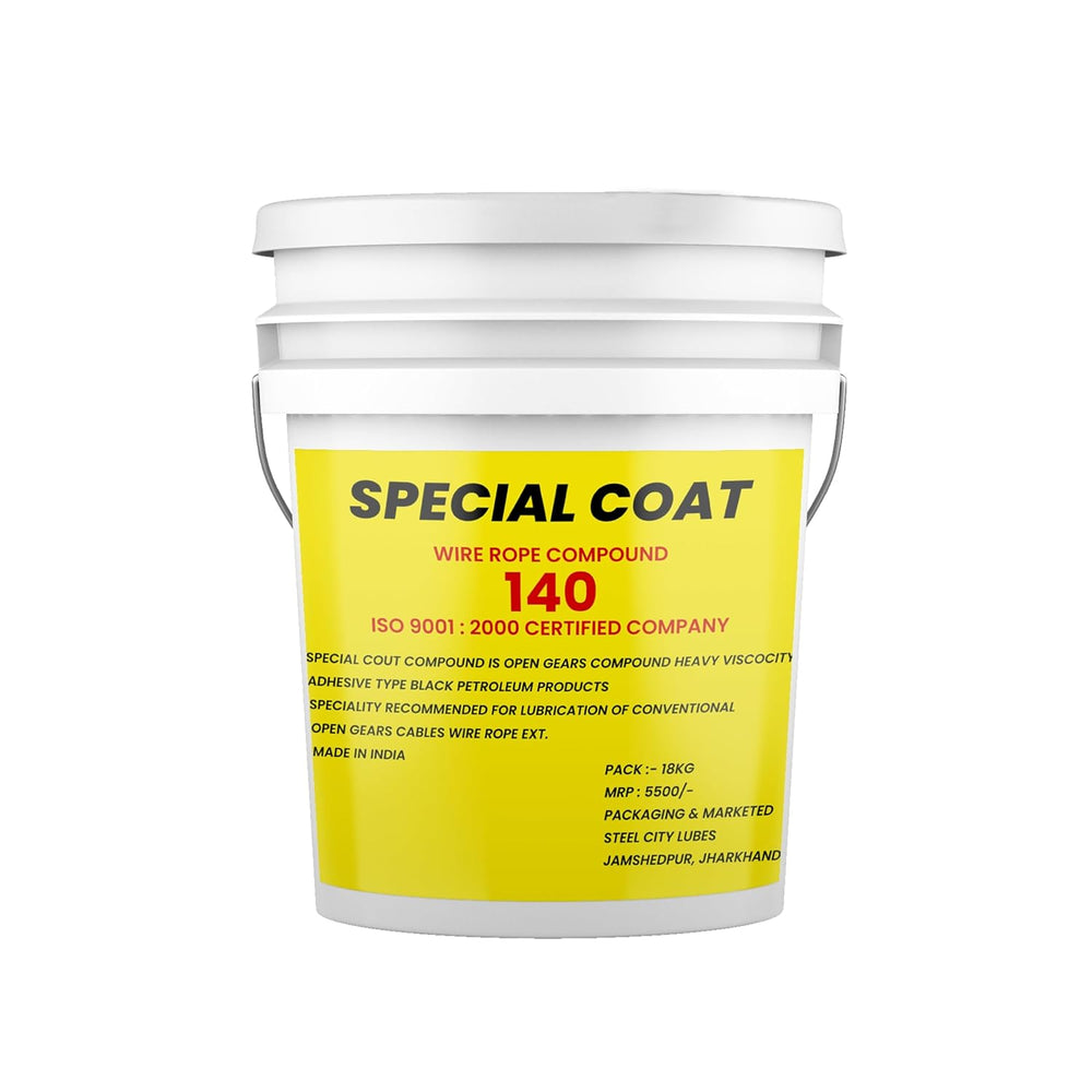 SCL Steel City Lube Wire Rope Cardium Compound Packing, Gear Compounds Heavy Viscous, Adhesive - Cardium Compound 18 kg Bucket for Crane Wire Ropes