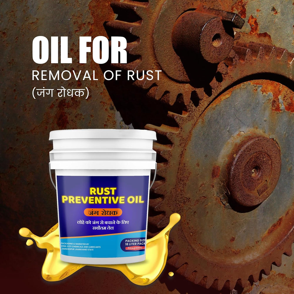SCL Steel City Lube Rust Preventive Oil, for Ball Bearings, Bikes, Gardening Tools, Factory Machines All Type of Iron Tools,18 Litre