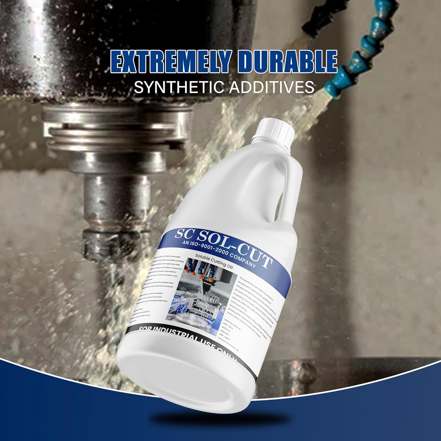 SCL Steel City Lube Soluble Cutting Oil | Metal Working Fluid Advanced Metalworking Lubricant for Cutting and Grinding Machine (1L Bottle)