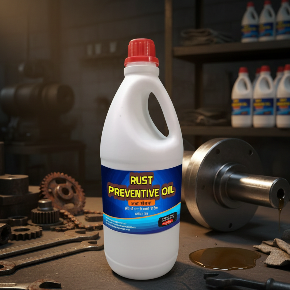 SCL Steel City Rust Preventive Oil, for Ball Bearings, Bikes, Gardening Tools, Factory Machines All Type of Iron Tools,1 Litre